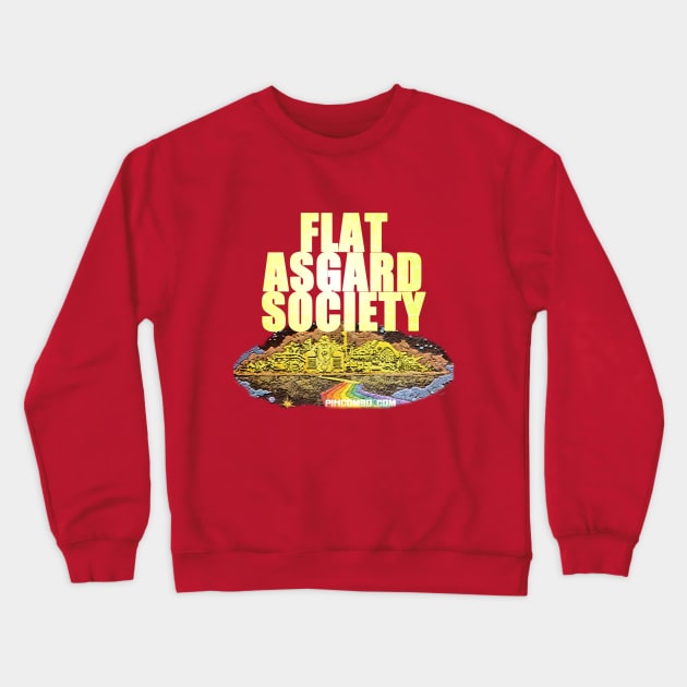 Flat Asgard Society Crewneck Sweatshirt by Elvira Khan